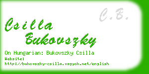 csilla bukovszky business card